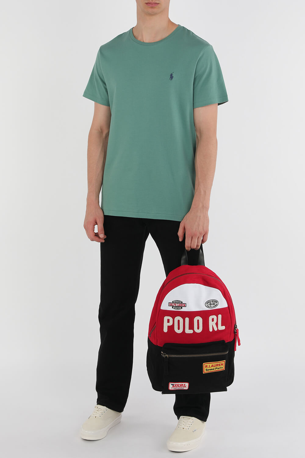 Slim Fit Logo Tee in Green